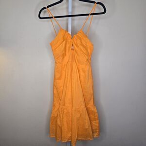 Rails Chrissy Tangerine Dress Cut-Out Front A-Line Cotton Size Small